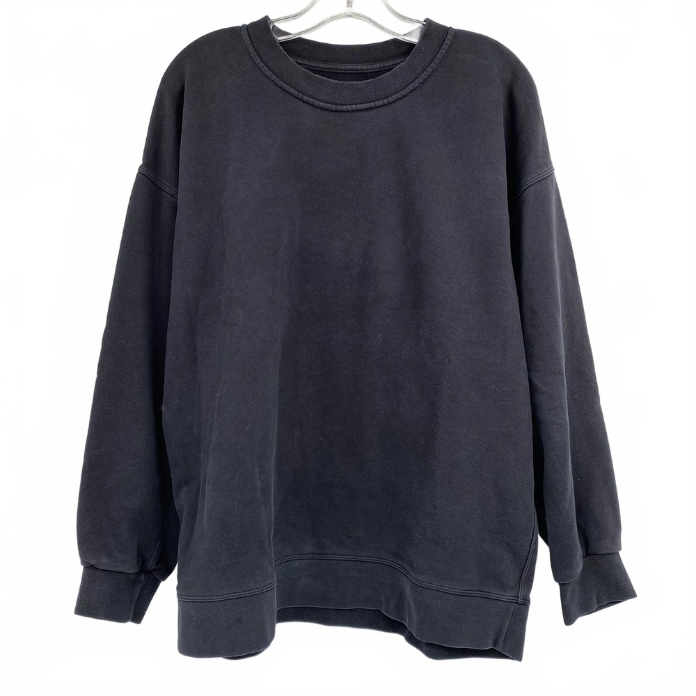Lululemon Black Cotton Crewneck Sweatshirt | OS Regular